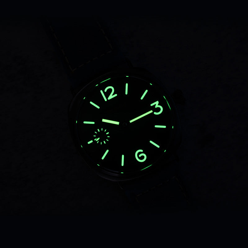 Soft green lume on 3, 6, and 12 markers glowing in the dark