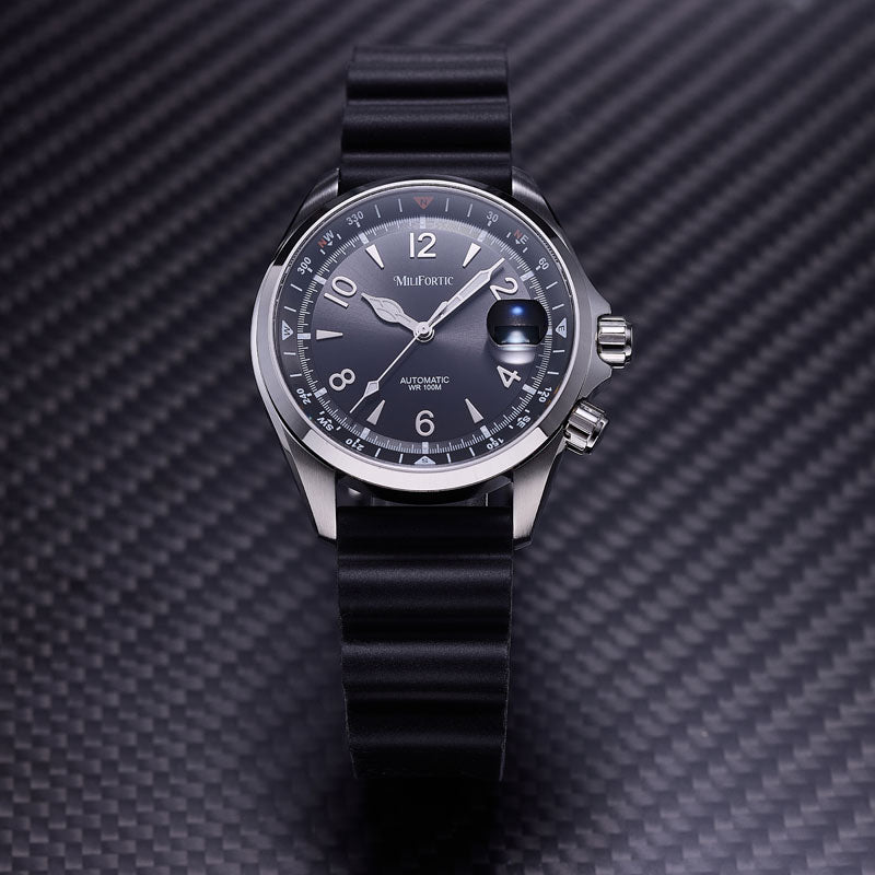 Milifortic S089 39.5mm Automatic Sports Watches with Compass Bezel ...