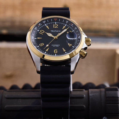 Milifortic S089 39.5mm Automatic Sports Rubber Strap Watches with Comp ...