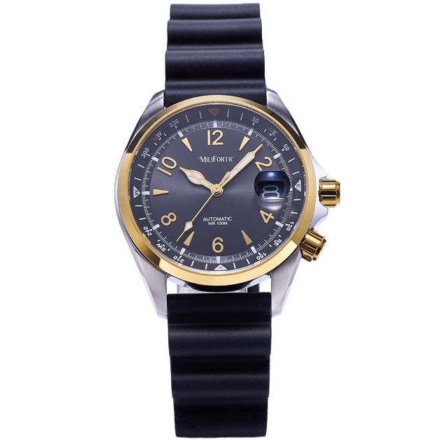 Milifortic S089 39.5mm Automatic Sports Watches with Compass Bezel