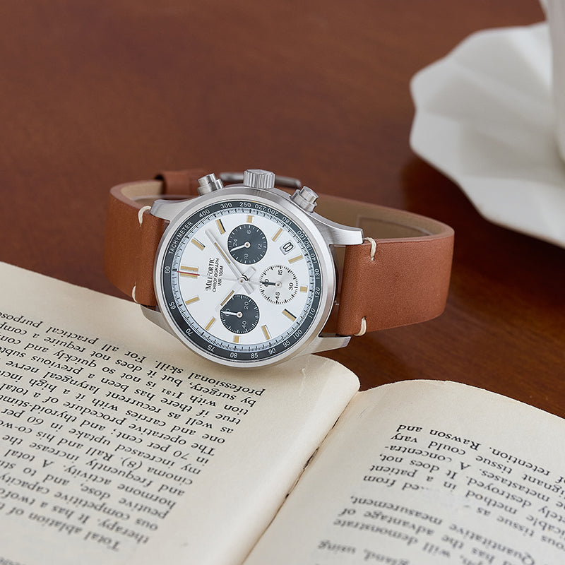 Chronograph Watches for Men - Milifortic Retro Style Date Dress